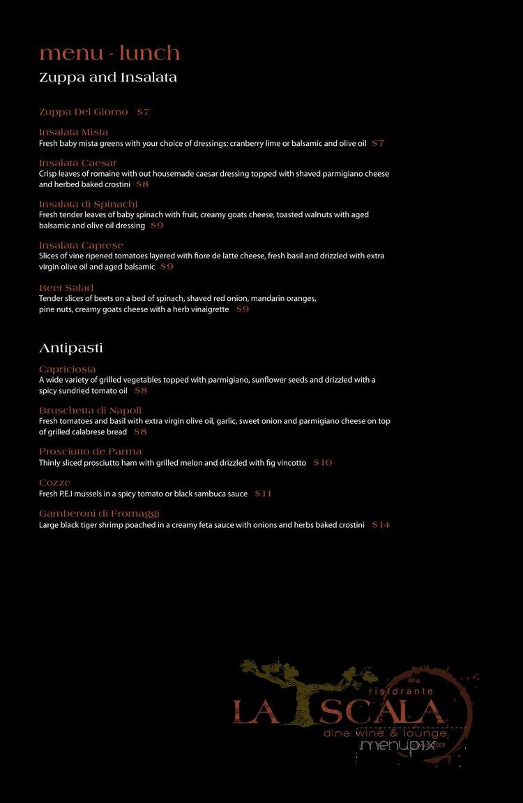 La Scala Ristorante & Cafe - Saint Catharines, ON menu_pic