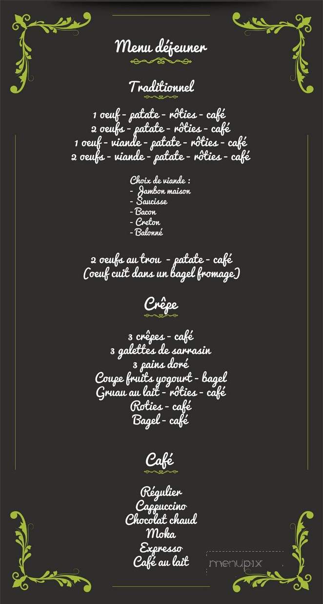 Resto Sante Le Citron Vert - Victoriaville, QC menu_pic