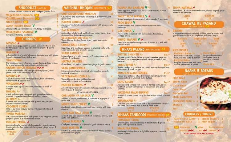 India Village Restaurant - Ancaster, ON menu_pic