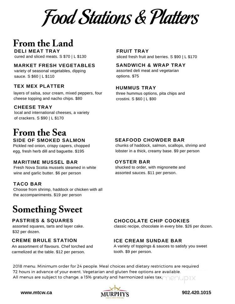 Murphy's Restaurant - Halifax, NS menu_pic