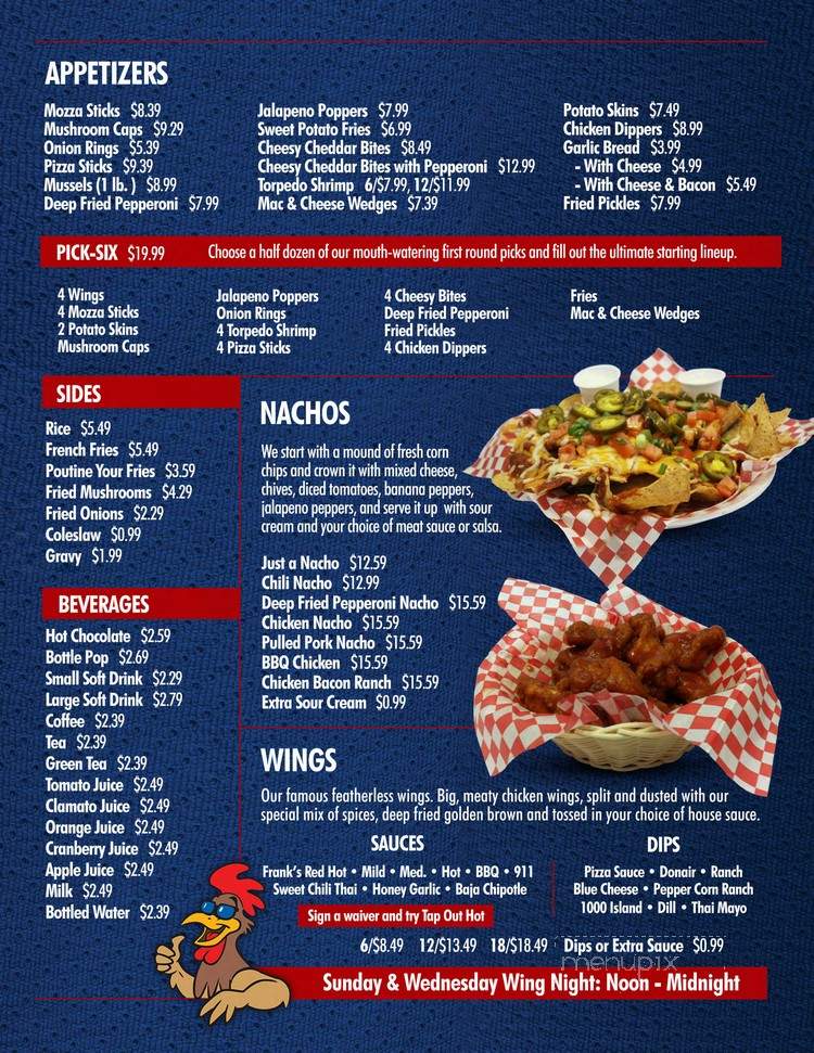 Sports Rock Dieppe - Dieppe, NB menu_pic