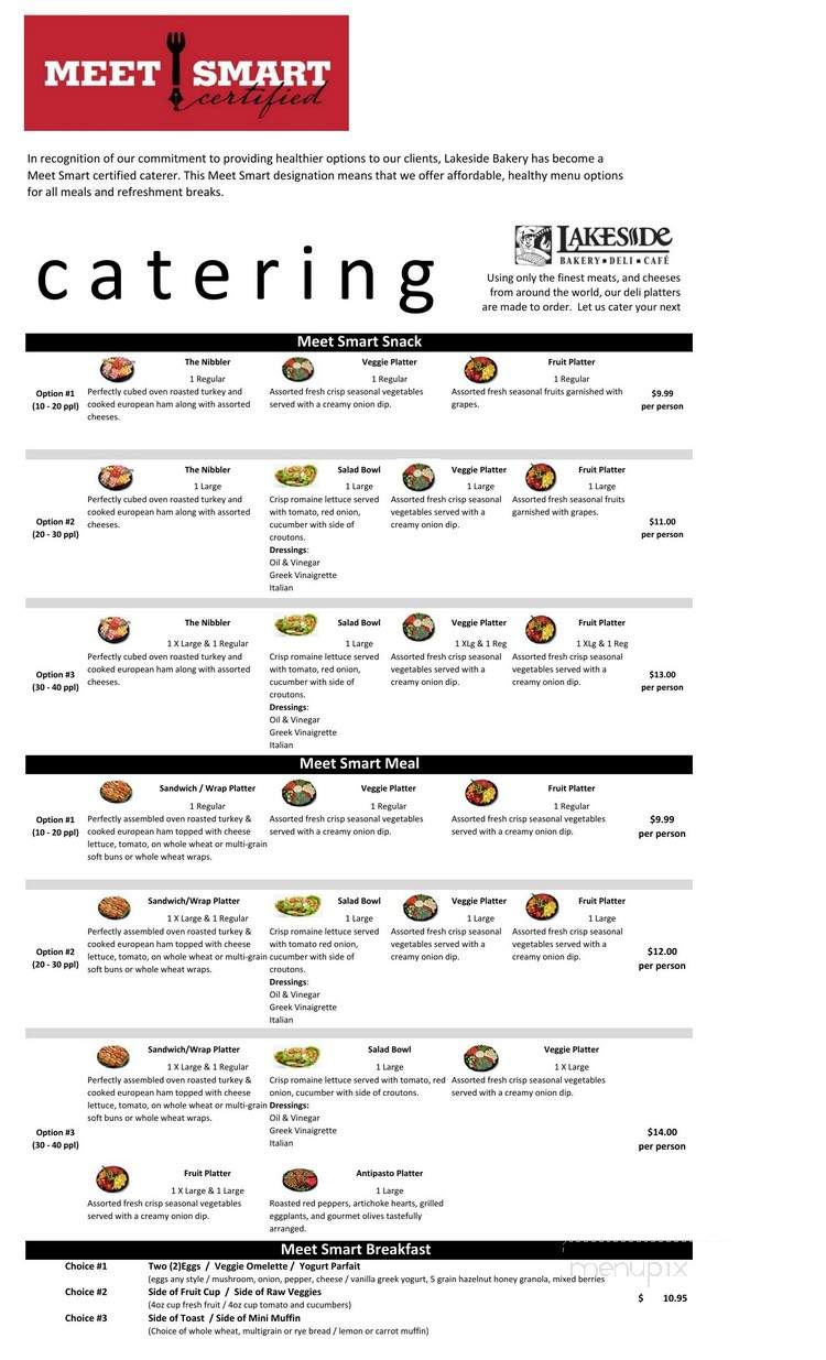 Lakeside Bakery Deli Cafe - Leamington, ON menu_pic