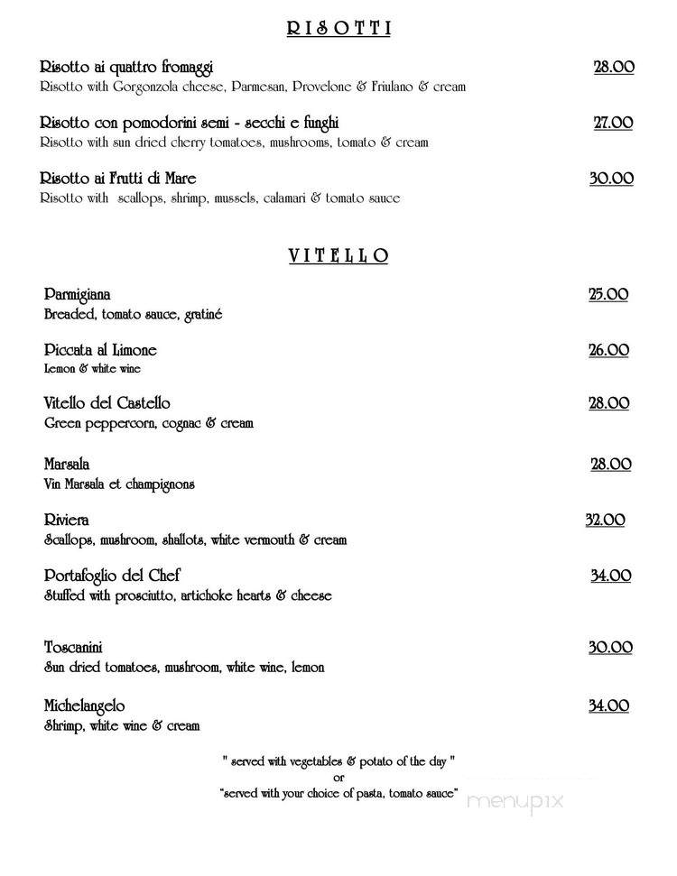 Restaurant Il Castello De Sweetsburg Inc - Cowansville, QC menu_pic