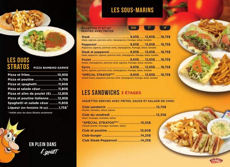 Pizzeria Stratos - Limoilou, QC menu_pic