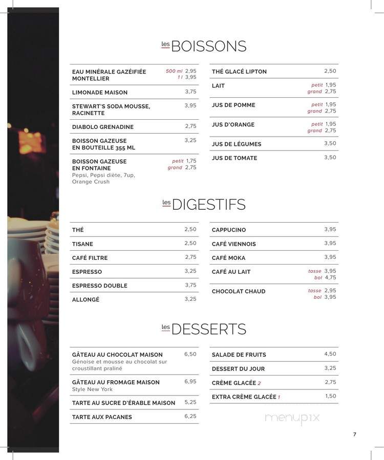 Restaurant L'Immedia - Quebec, QC menu_pic