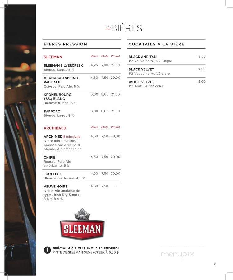 Restaurant L'Immedia - Quebec, QC menu_pic