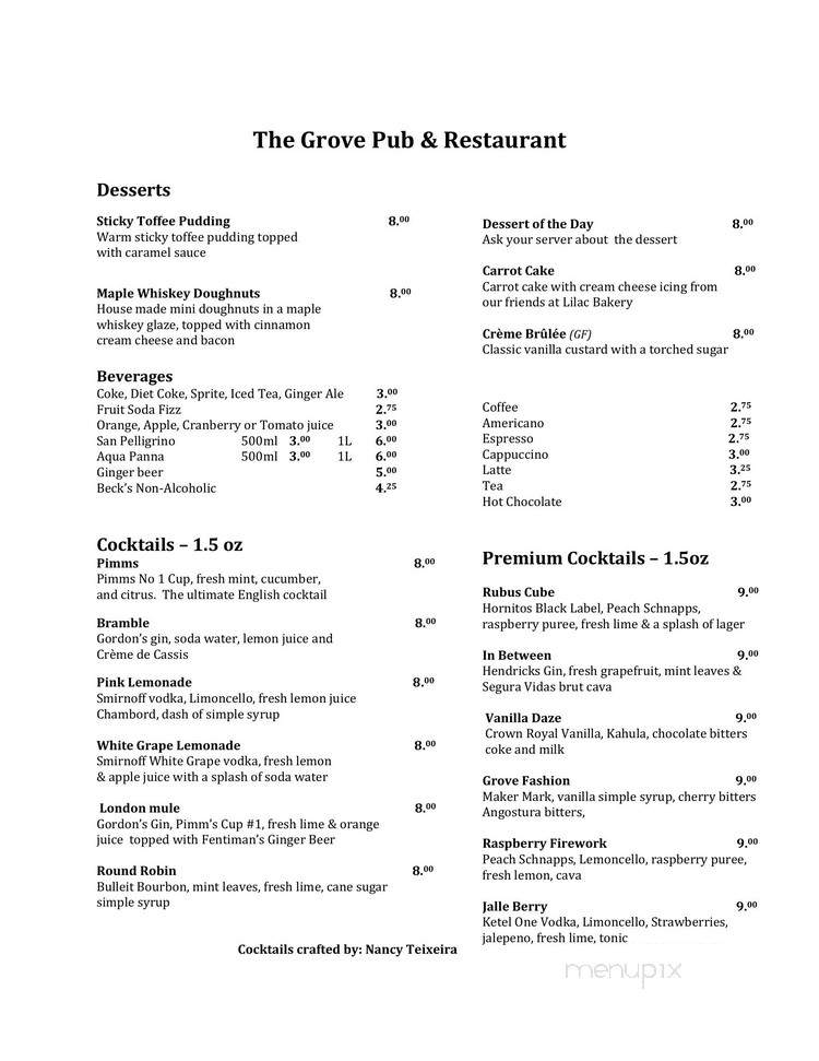 The Grove Pub and Restaurant - Winnipeg, MB
