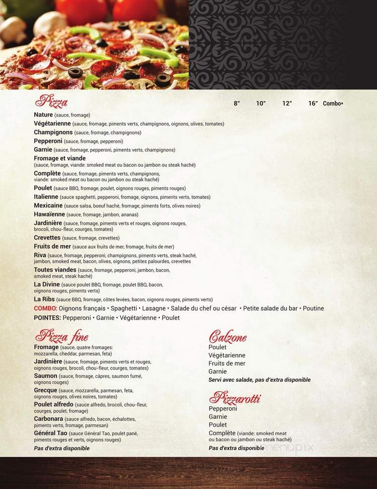 Restaurant a la Rive - Montmagny, QC menu_pic