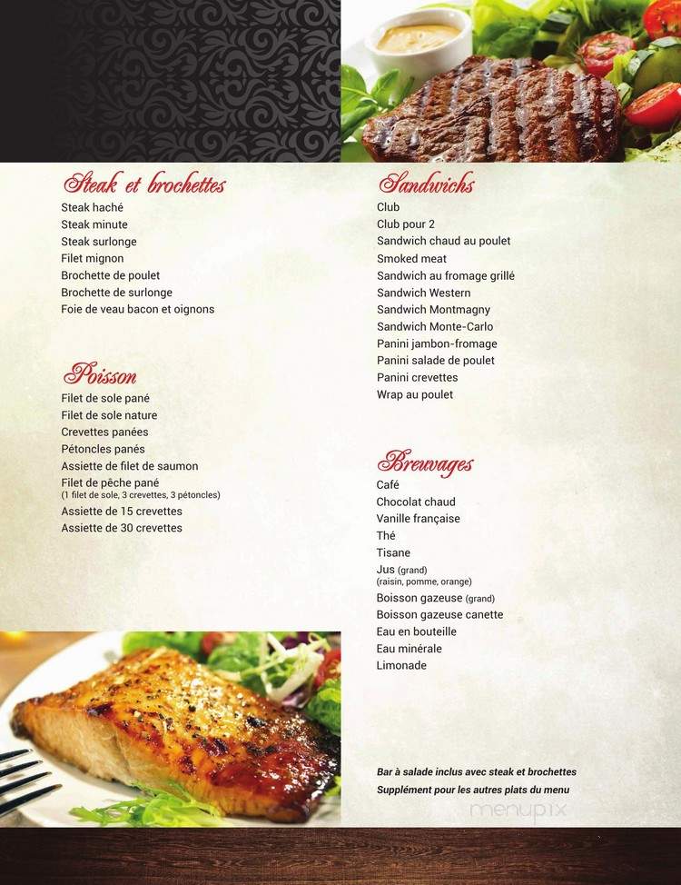 Restaurant a la Rive - Montmagny, QC menu_pic