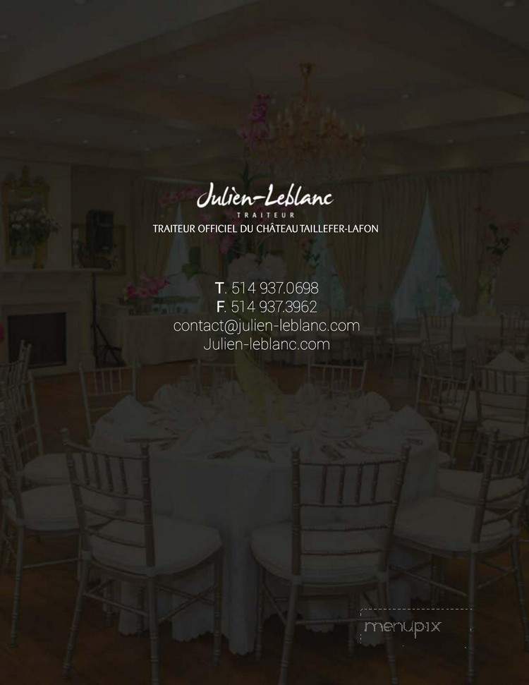 Chateau Laval - Laval, QC menu_pic