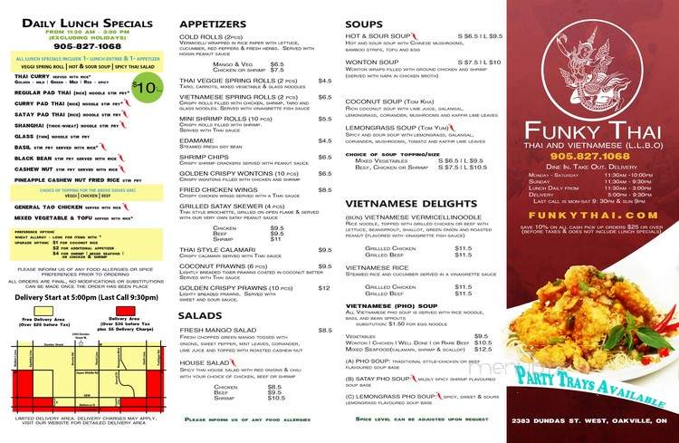 Funky Thai 2 Go - Oakville, ON