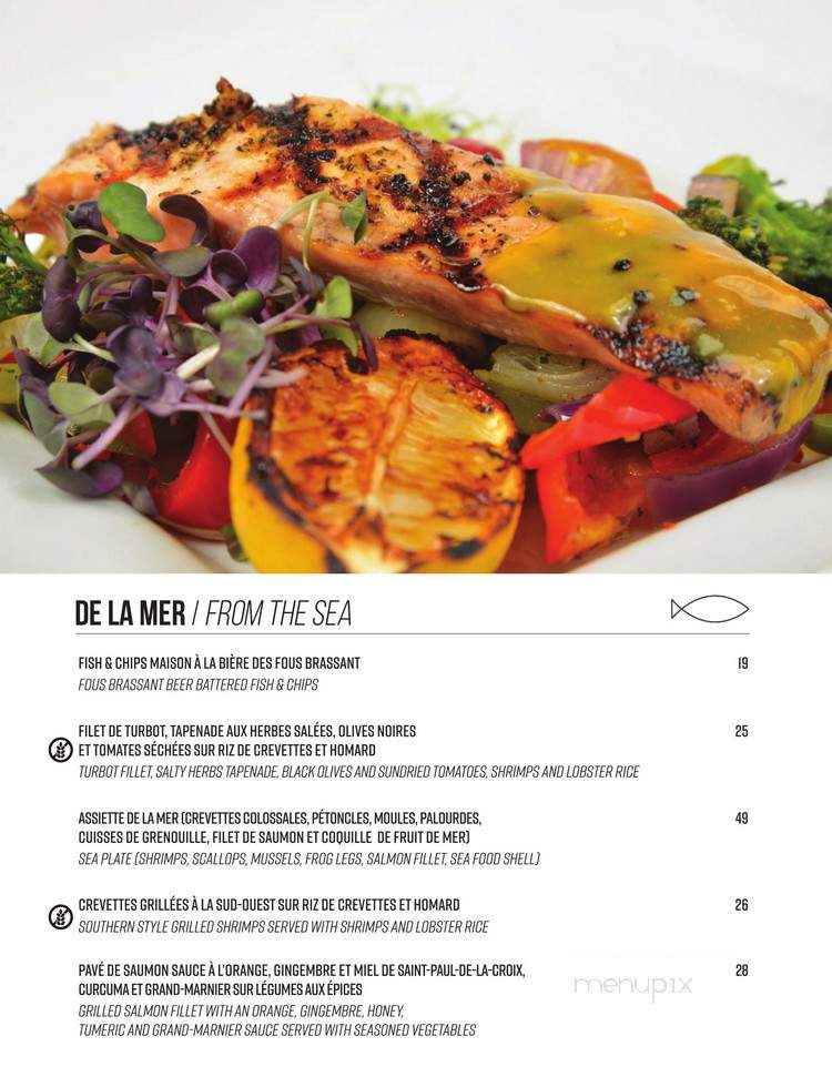 Restaurant La Verriere - Riviere-Du-Loup, QC menu_pic