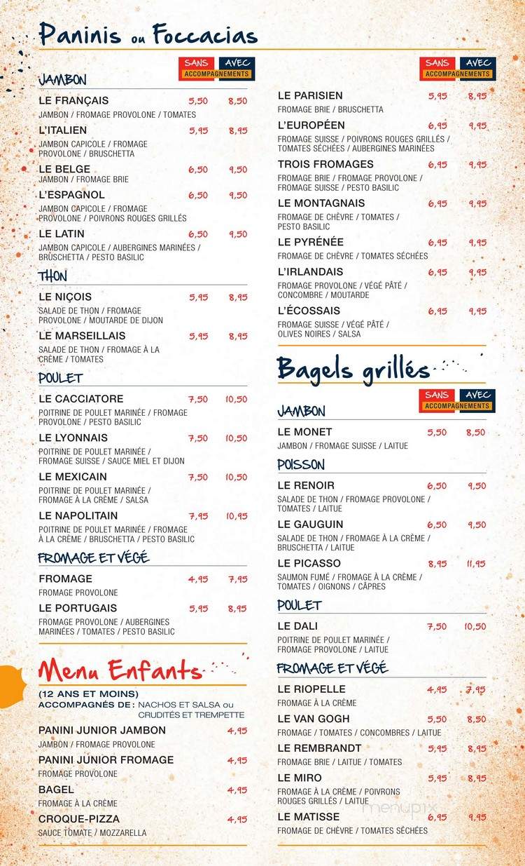 Ceramic Cafe Studio - Brossard, QC menu_pic