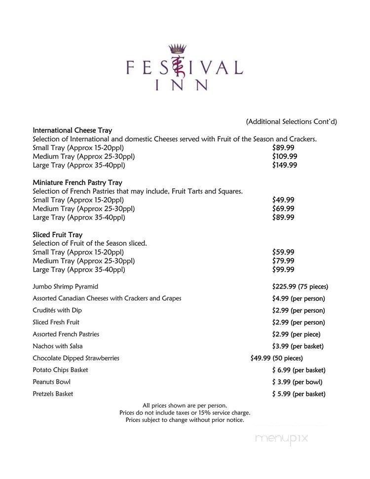 Festival Inn - Stratford Npa 226, ON