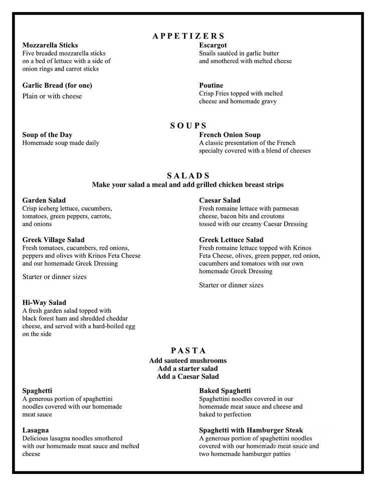 Hi-Way Restaurant - Simcoe, ON menu_pic