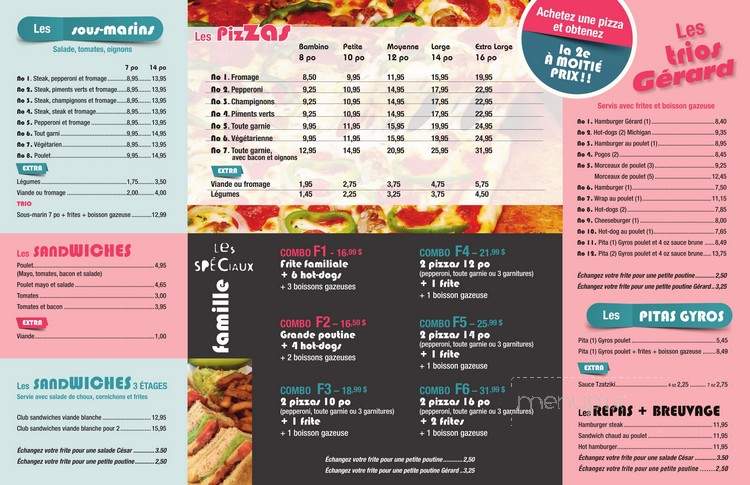 Chez Gerard Patates Frites - Saint-Joseph-Du-Lac, QC menu_pic