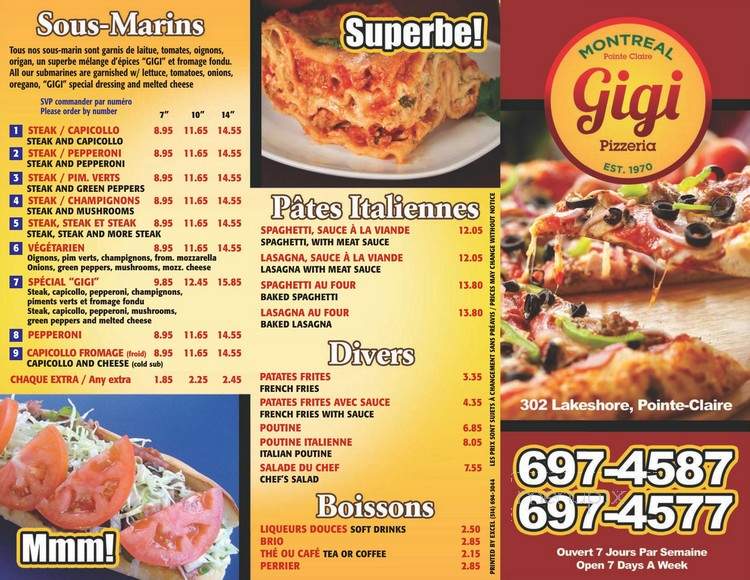 Gigi Restaurant - Pointe-Claire, QC
