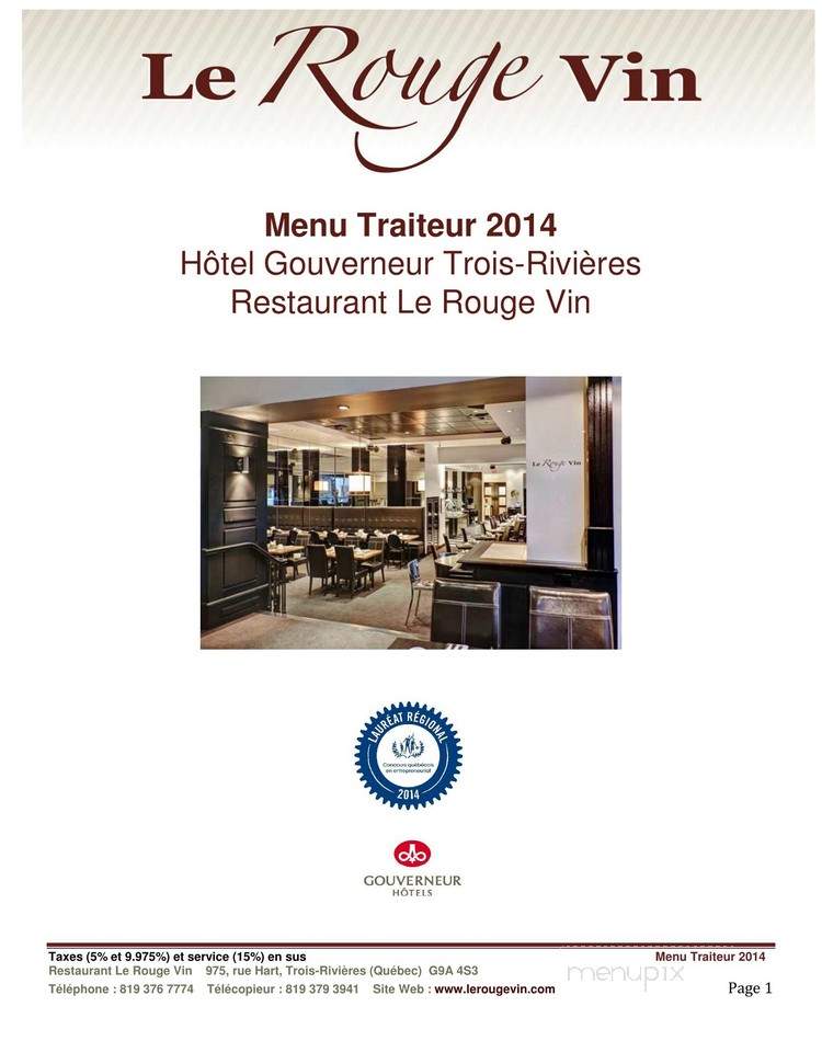 Rubis Rouge - Trois-Rivieres, QC menu_pic