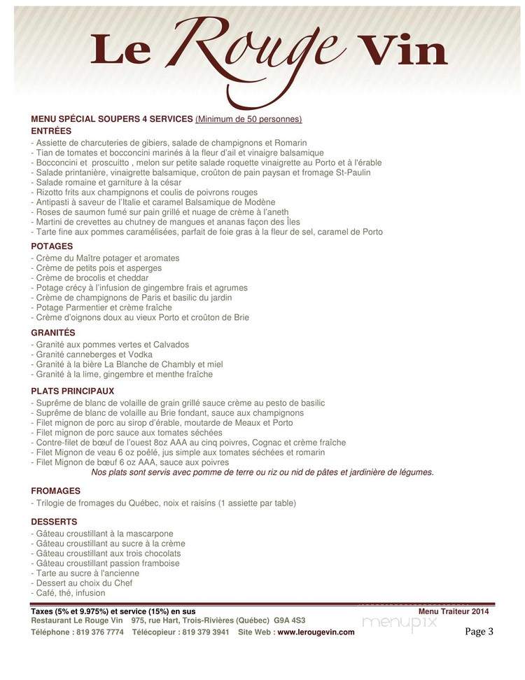 Rubis Rouge - Trois-Rivieres, QC menu_pic