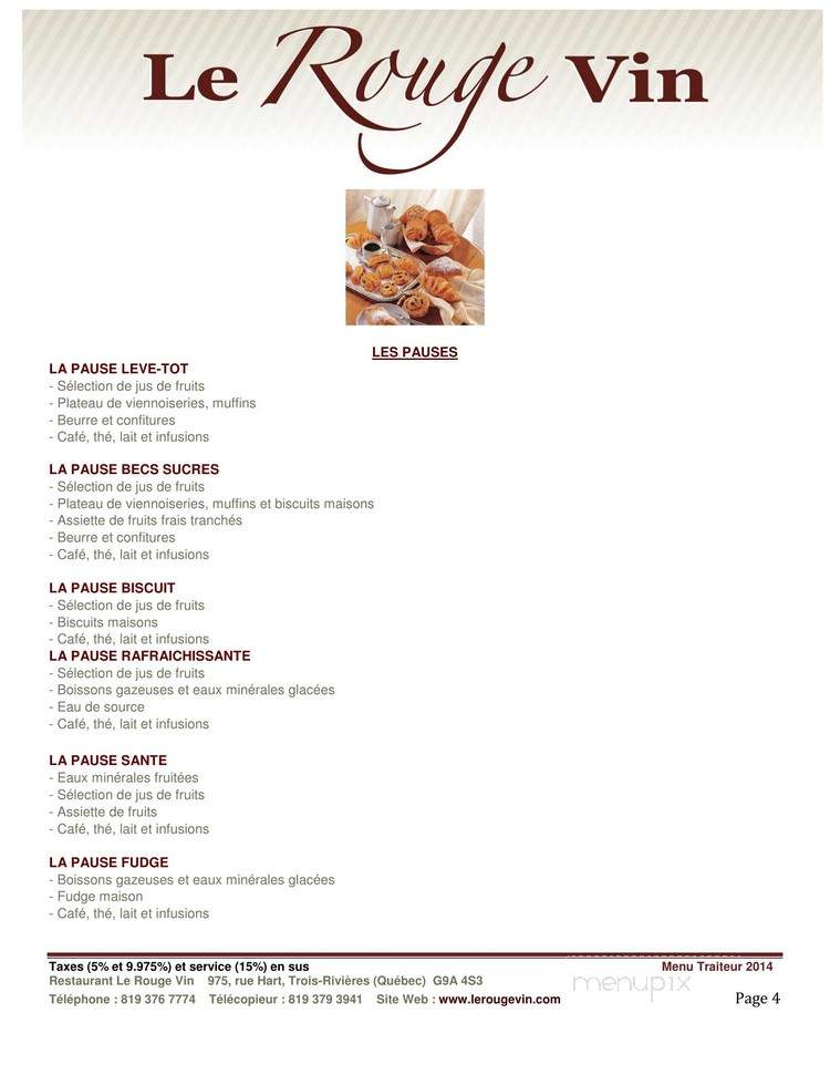 Rubis Rouge - Trois-Rivieres, QC menu_pic