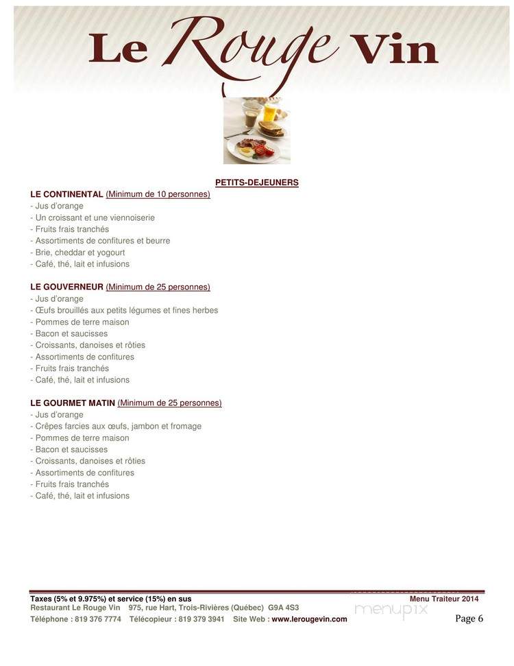 Rubis Rouge - Trois-Rivieres, QC menu_pic