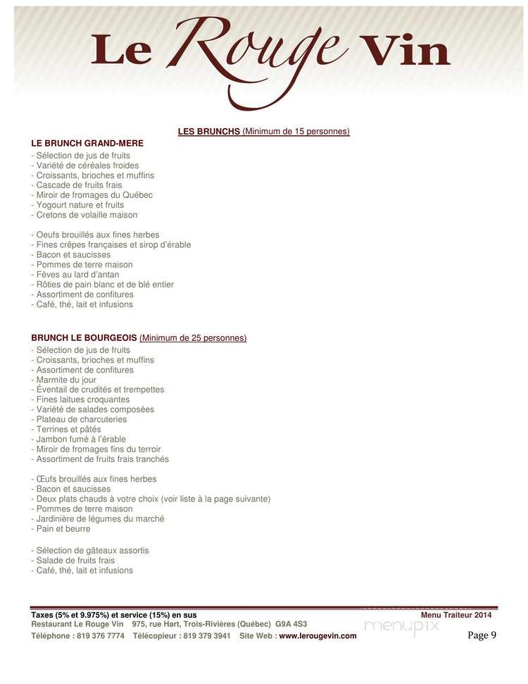 Rubis Rouge - Trois-Rivieres, QC menu_pic