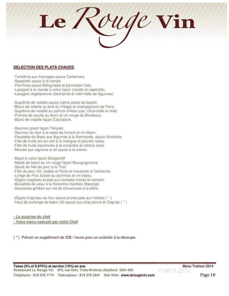 Rubis Rouge - Trois-Rivieres, QC menu_pic