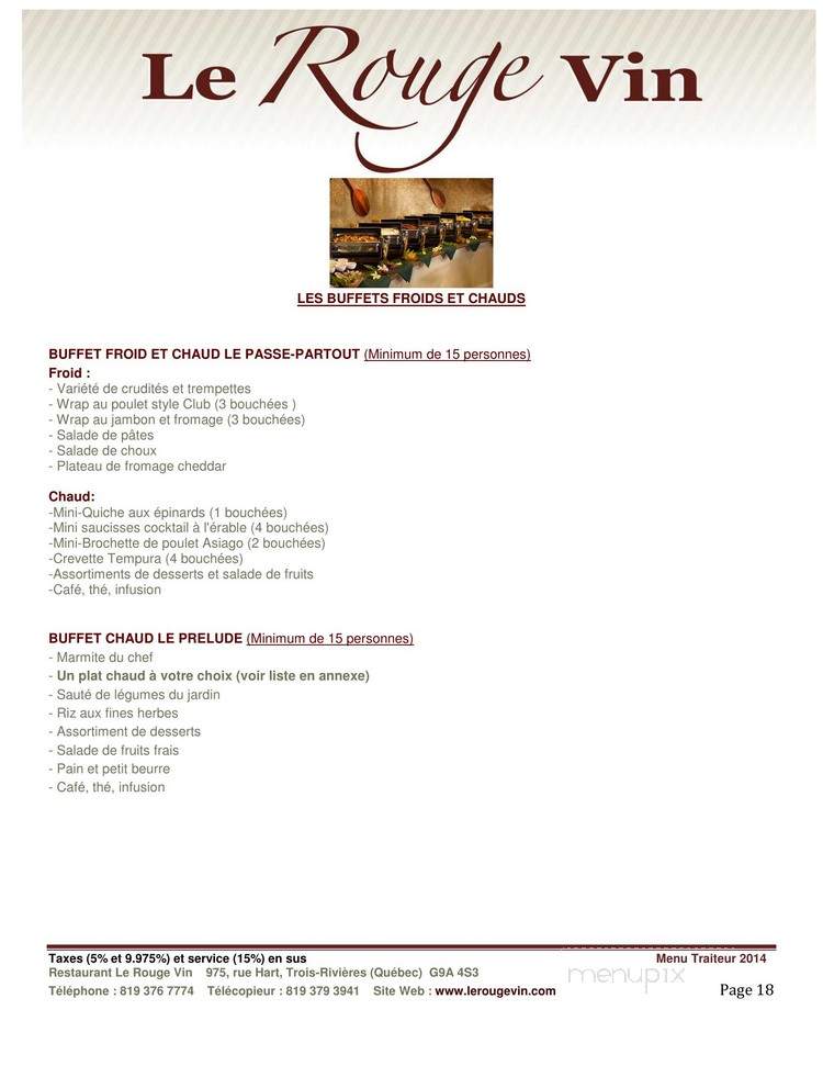 Rubis Rouge - Trois-Rivieres, QC menu_pic