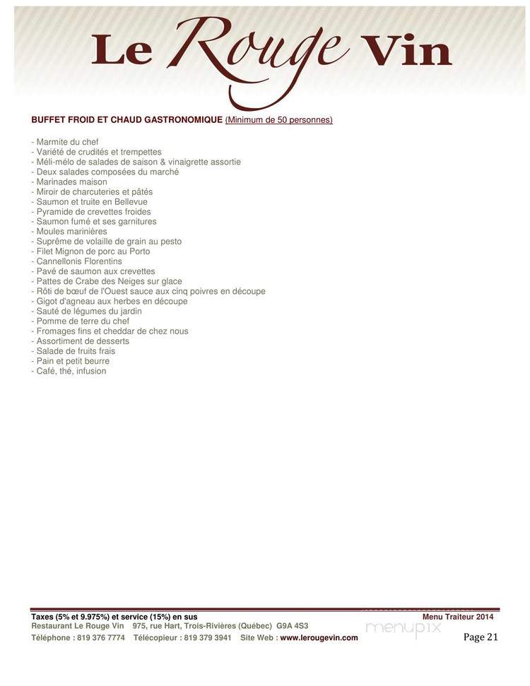 Rubis Rouge - Trois-Rivieres, QC menu_pic