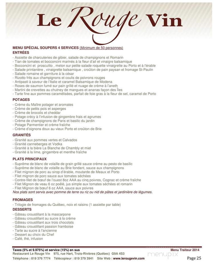 Rubis Rouge - Trois-Rivieres, QC menu_pic