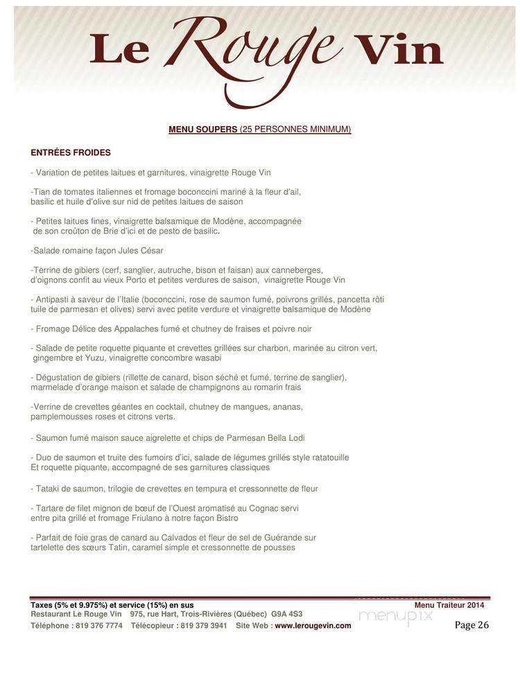 Rubis Rouge - Trois-Rivieres, QC menu_pic