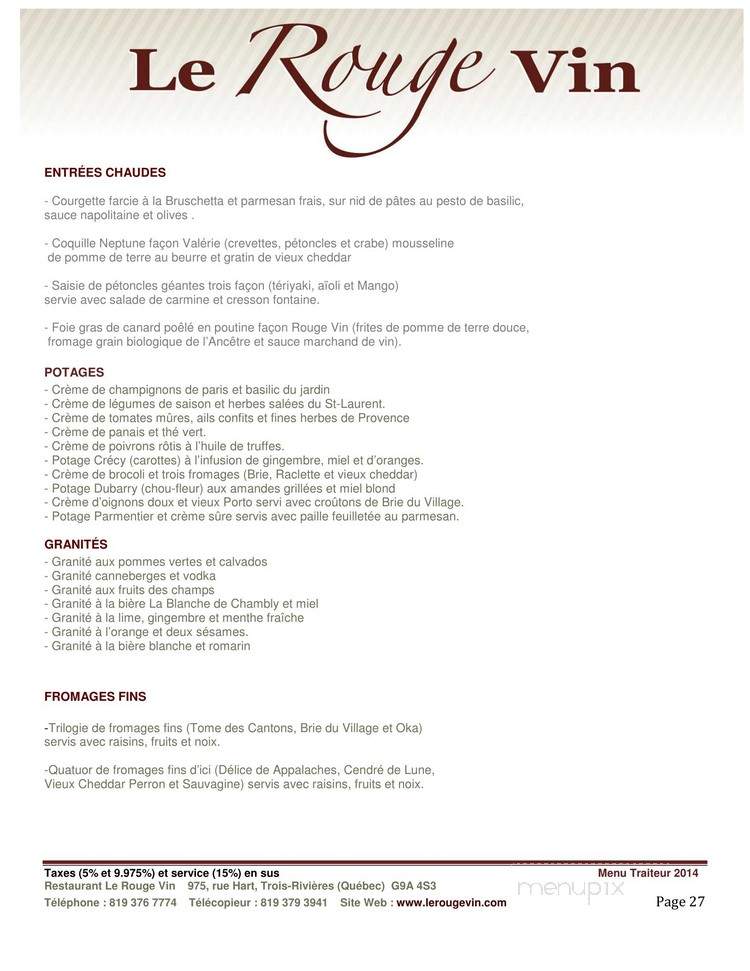 Rubis Rouge - Trois-Rivieres, QC menu_pic
