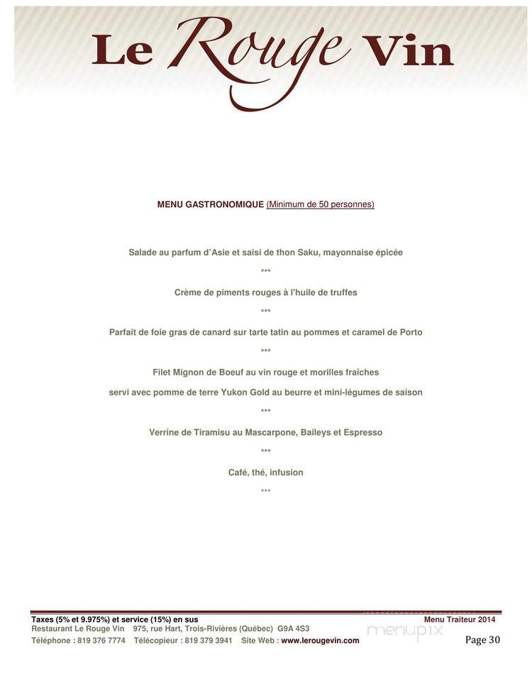 Rubis Rouge - Trois-Rivieres, QC menu_pic