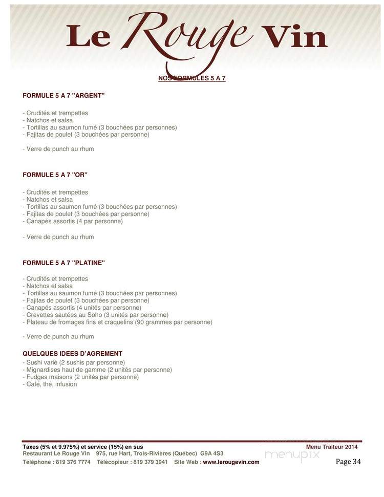 Rubis Rouge - Trois-Rivieres, QC menu_pic