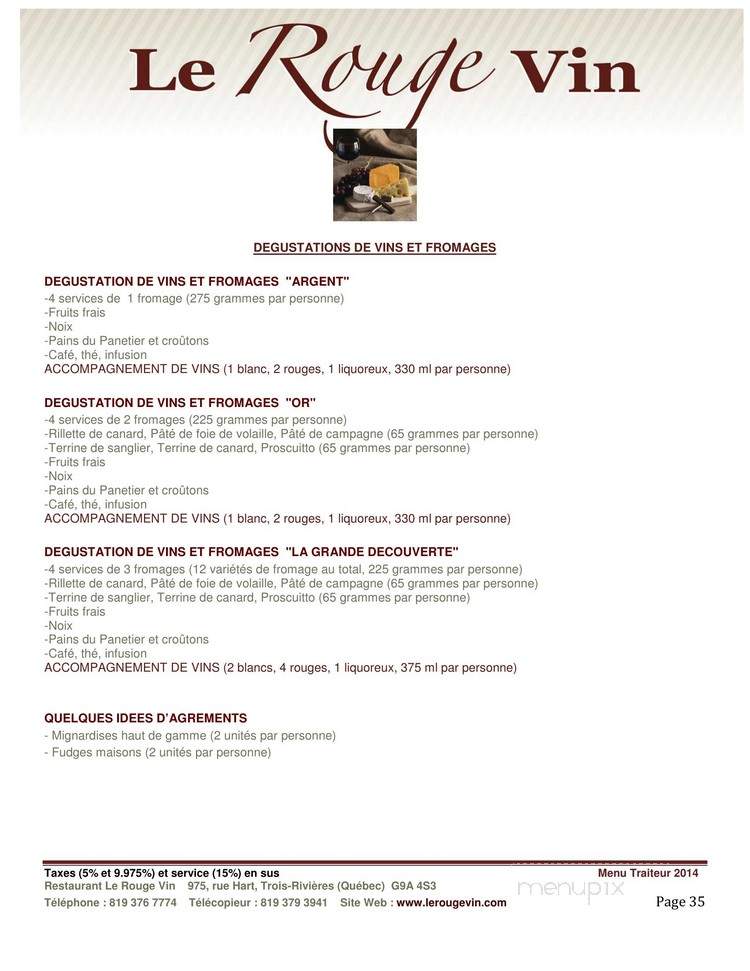 Rubis Rouge - Trois-Rivieres, QC menu_pic