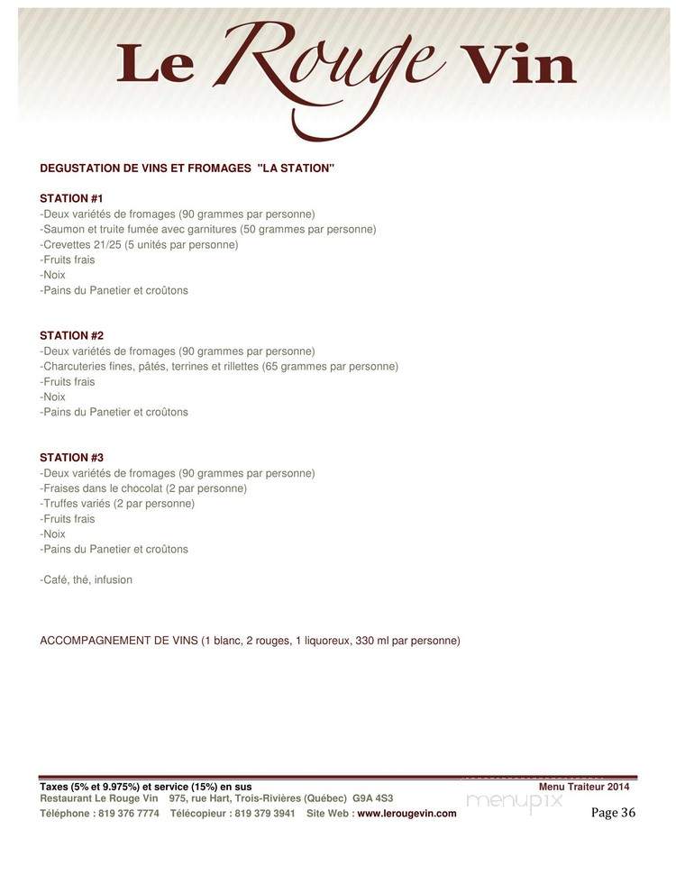 Rubis Rouge - Trois-Rivieres, QC menu_pic