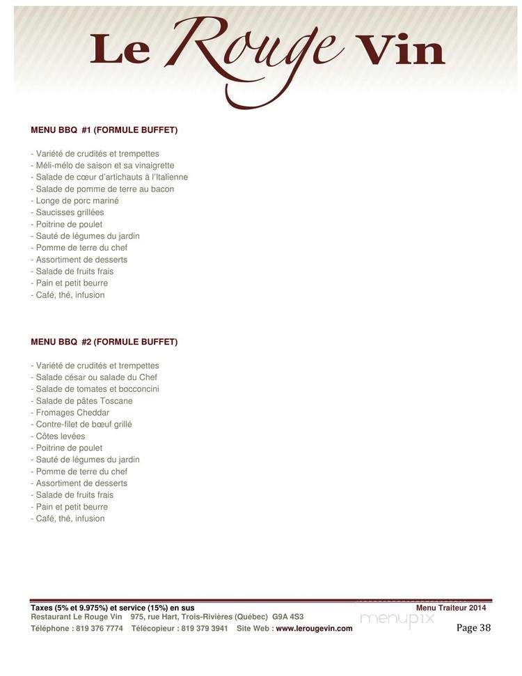 Rubis Rouge - Trois-Rivieres, QC menu_pic