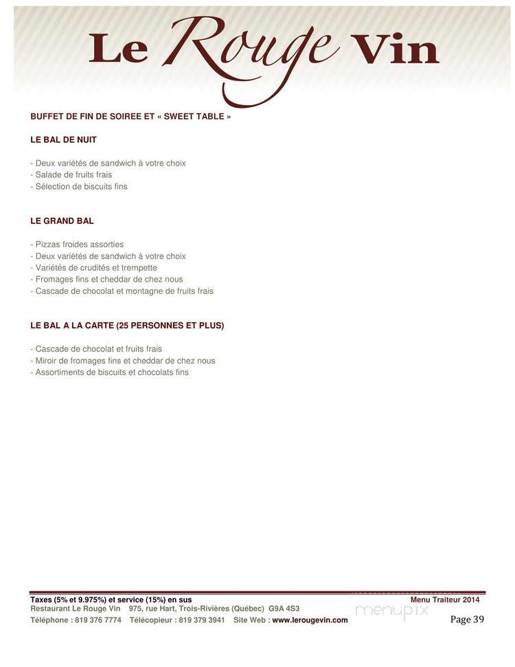 Rubis Rouge - Trois-Rivieres, QC menu_pic