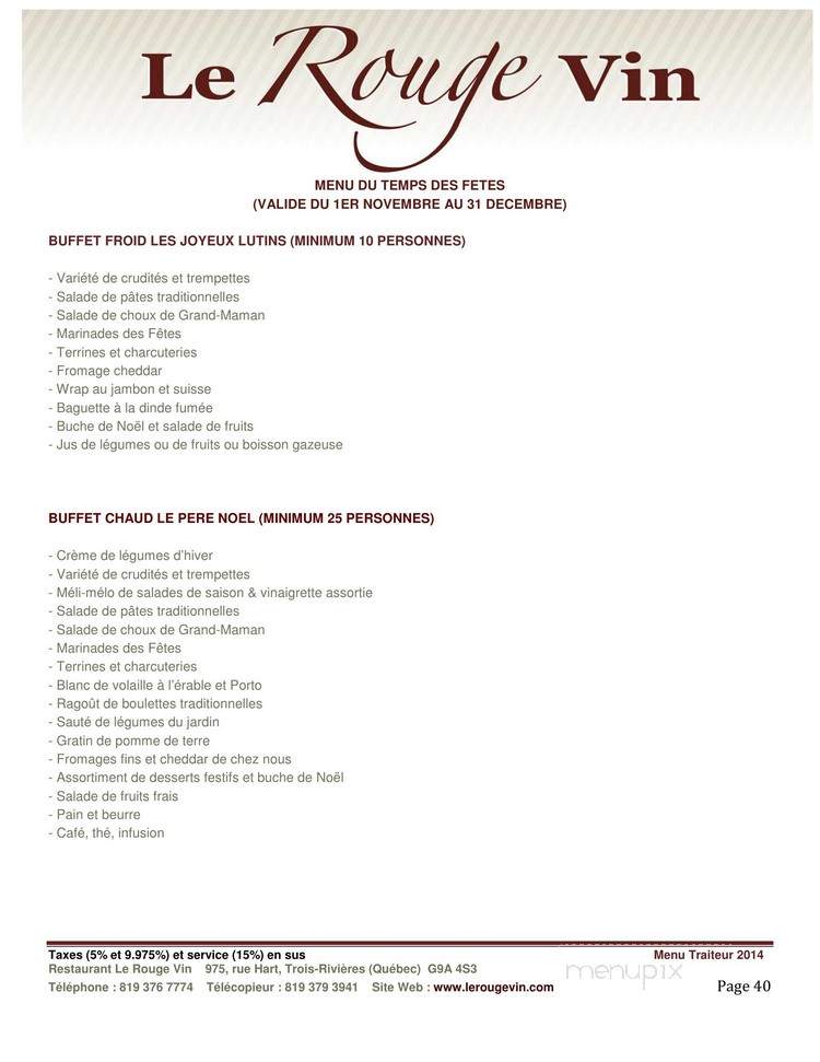 Rubis Rouge - Trois-Rivieres, QC menu_pic