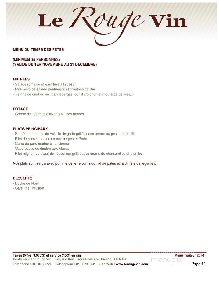 Rubis Rouge - Trois-Rivieres, QC menu_pic