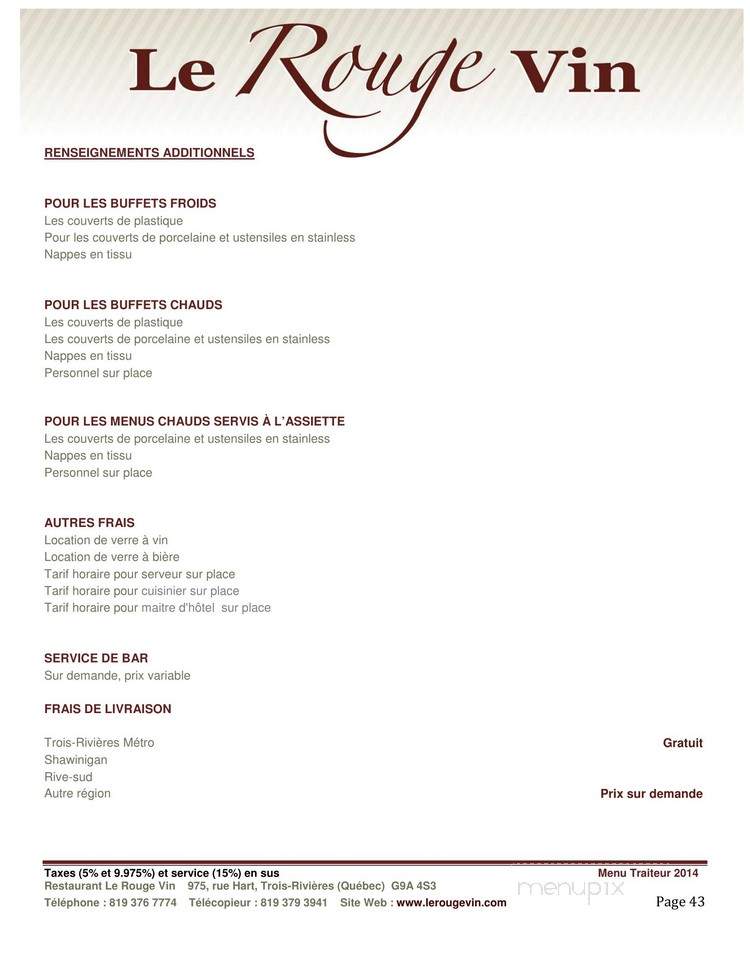 Rubis Rouge - Trois-Rivieres, QC menu_pic