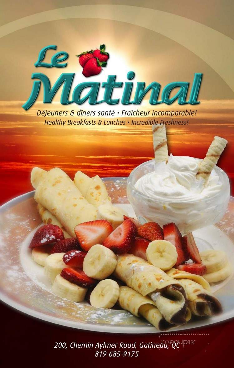 Le Matinal - Gatineau, QC menu_pic