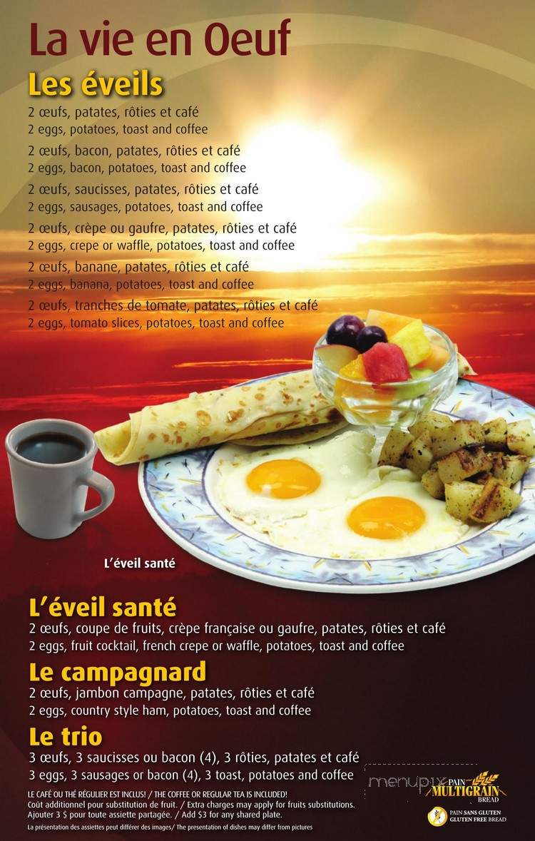 Le Matinal - Gatineau, QC menu_pic