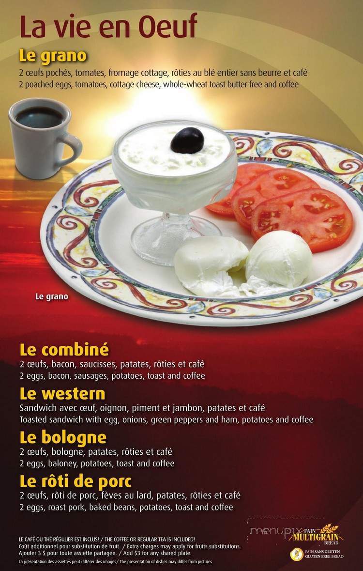 Le Matinal - Gatineau, QC menu_pic