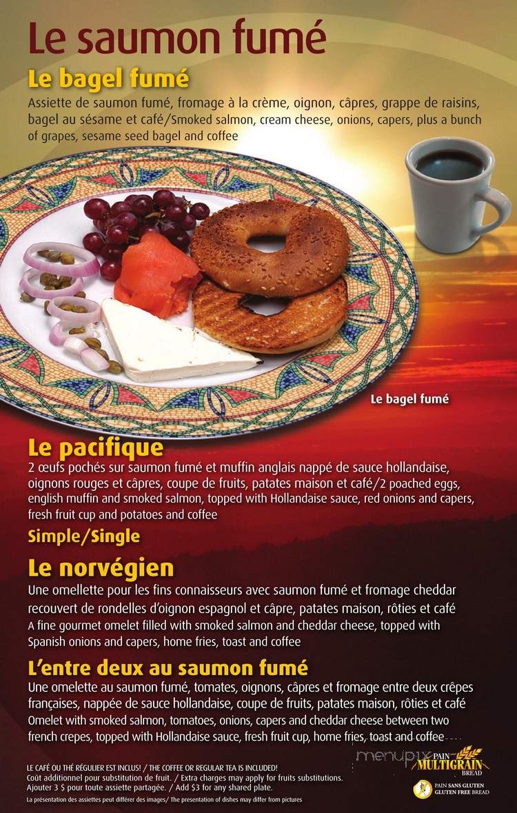 Le Matinal - Gatineau, QC menu_pic