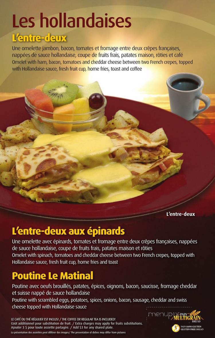 Le Matinal - Gatineau, QC menu_pic