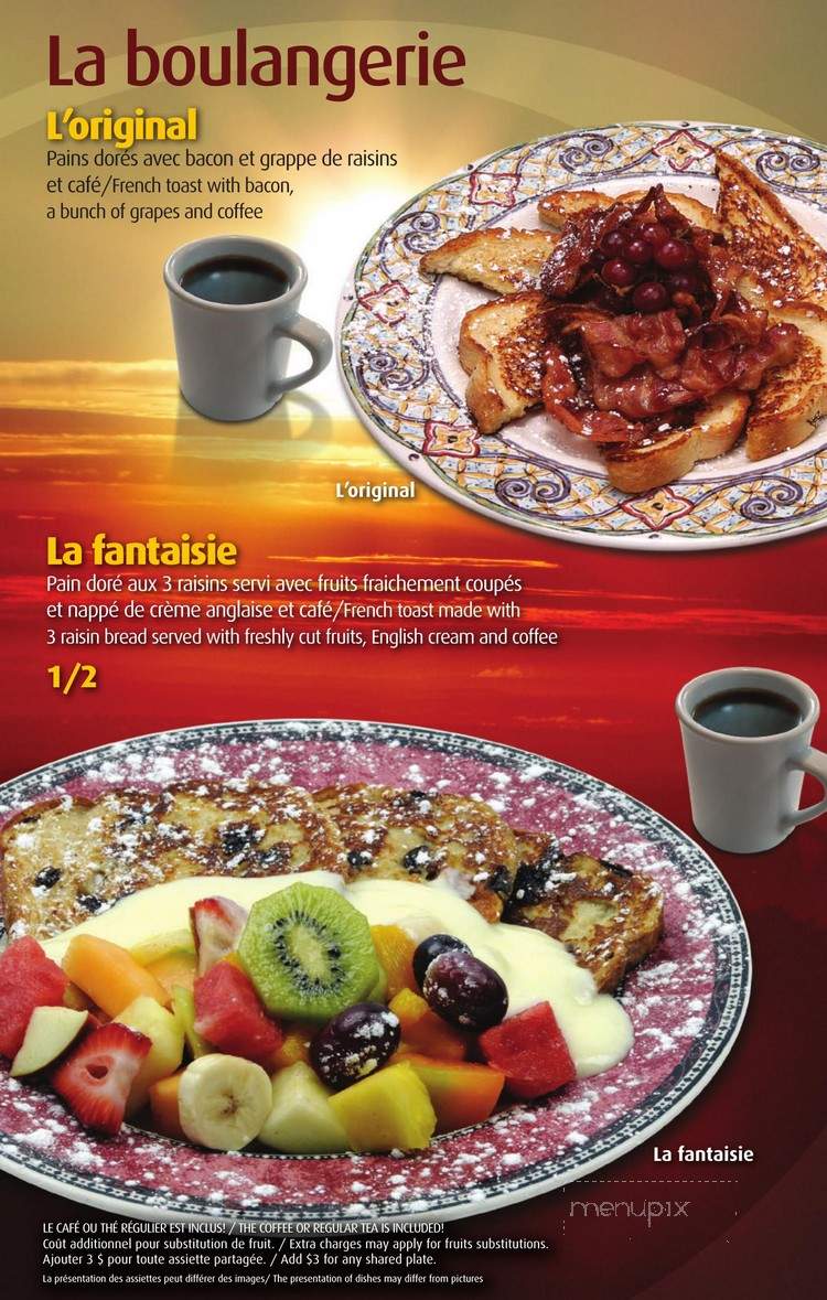 Le Matinal - Gatineau, QC menu_pic