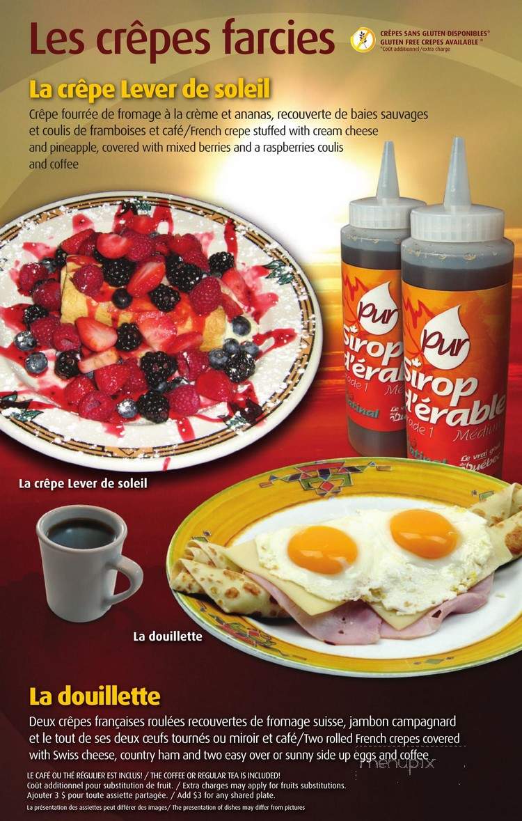 Le Matinal - Gatineau, QC menu_pic