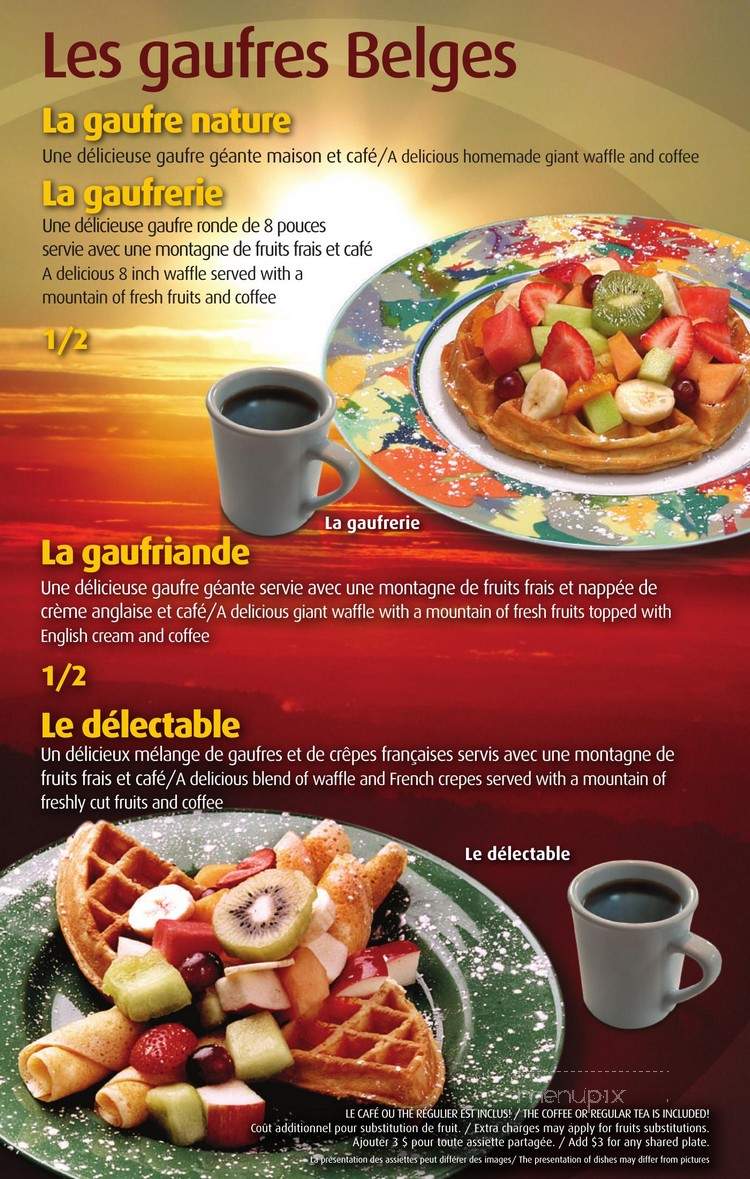 Le Matinal - Gatineau, QC menu_pic
