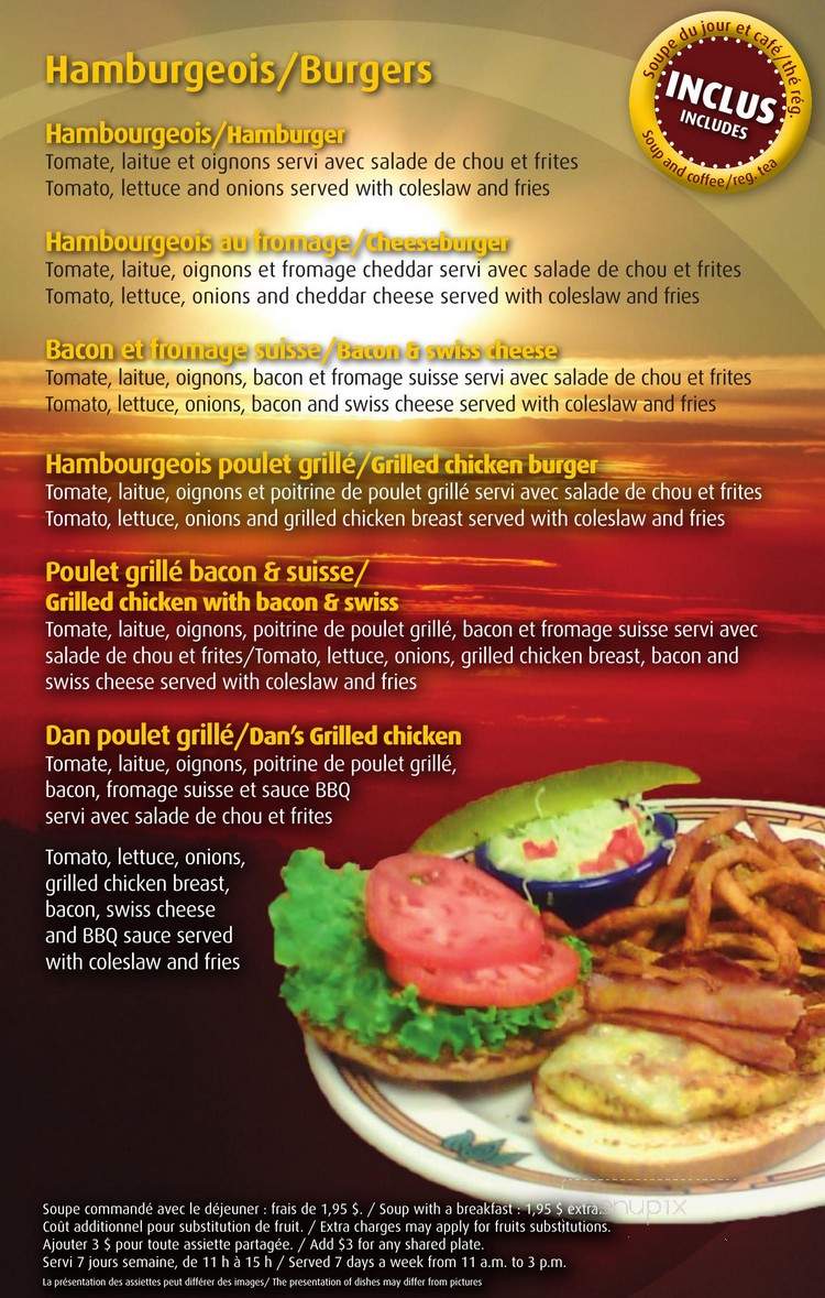 Le Matinal - Gatineau, QC menu_pic